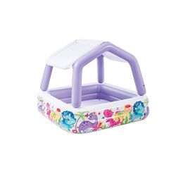 Басейн надувний Intex, квадратний, зі знімним дахом