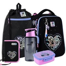 Рюкзак Kite Education каркасний Love is K25-531M-2 комплект