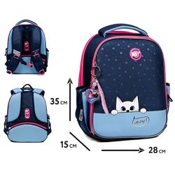Рюкзак YES H-100 шкільний каркасний Meow-Meow 