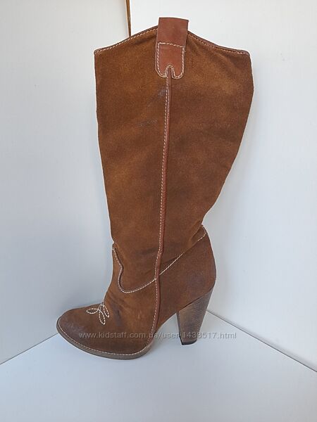 Замшеві чоботи cafe moda 