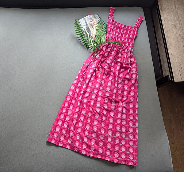 Яскравий сарафан в орнамент принт сукня максі zara