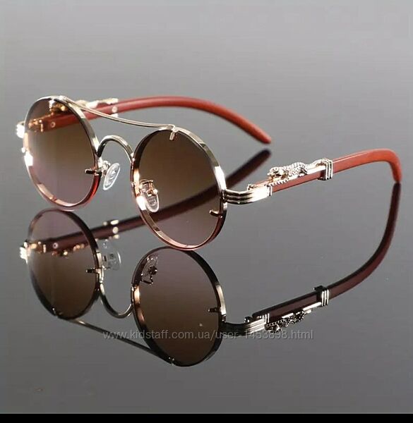 Стильные круглые металлические очки