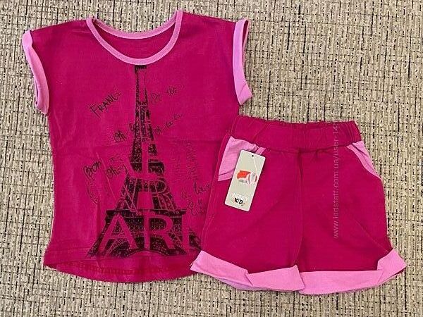 Костюм комплект футболка туника и шорты  