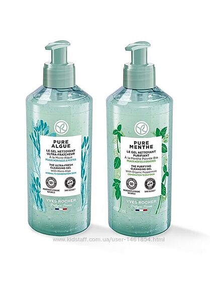 Гель для Вмивання матовість Pure Menthe, Ультрасвіжість Pure Algue Ів Роше