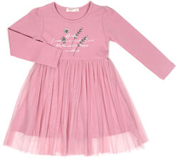 Симпатична трикотажна сукня з фатиновою спідницею. 104-134см. 2 кольори