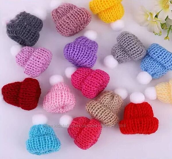 Декор мини шапка 20 шт