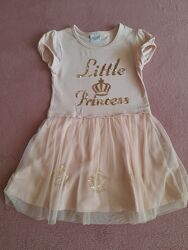 Ошатна святкова рожева сукня плаття з пайєтками Little Princess на 110 см