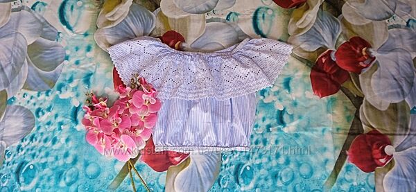 Кроп топ з вишивкою