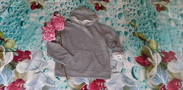 Худі на флісі сіре