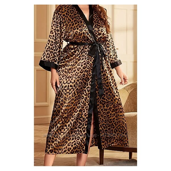Женская халат с леопардовым принтом