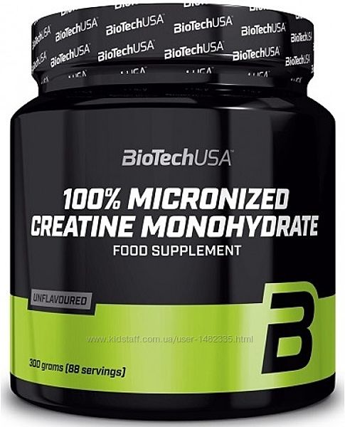Креатин моногидрат Biotech USA 100 Creatine Monohydrate Банка 300 грамм.