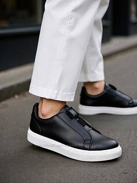 Нові чорні кеди, кросівки, sinsay, шкір. зам. , р.38, 24.7см.