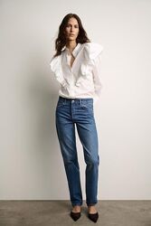 прямі оверсайз джинси zara розмір 34 