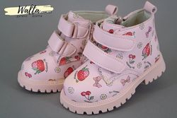 21-25р Clibee Клиби Р707 детские деми ботинки  хайтопы девочке розовые