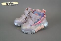 23р Clibee Клиби детские деми ботинки хайтопы чобітки девочке розовые 