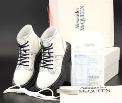 Женские ботинки Alexander McQueen Boots. Демисезон. White. Натуральная кожа