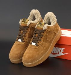Зимние мужские кроссовки ботинки Nike Air Force Winter. Натуральная замша
