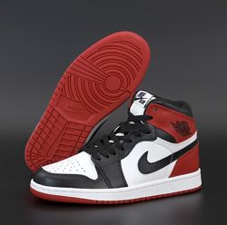 Мужские кроссовки Nike Air Jordan 1 Retro. White Black Red