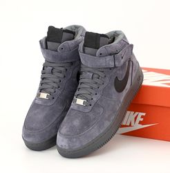 Зимние мужские кроссовки ботинки Nike Air Force Winter. Натуральная замша