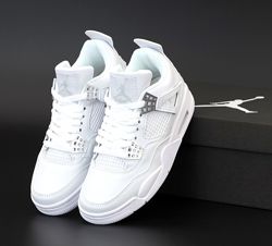 Мужские кроссовки Nike Air Jordan 4 Retro. White. Найк Джордан. Унисекс