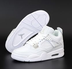 Женские кроссовки Nike Air Jordan 4 Retro. White. Найк Джордан