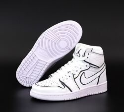 Мужские кроссовки Nike Air Jordan 1 Retro. Рефлектив White. Джордан Унисекс