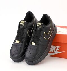 Женские кроссовки Nike Air Force 1 Low. Black Gold