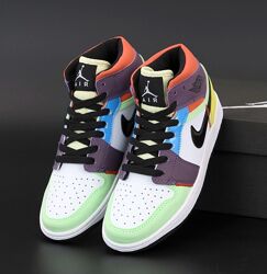 Женские кроссовки Nike Air Jordan 1 Retro. Multicolor. Найк Джордан