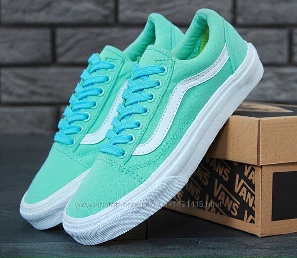 Кеды ванс Vans Old Skool. Green White.