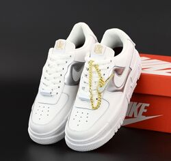 Женские кроссовки Nike Air Force 1 Pixel. White Silver