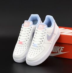 Женские кроссовки Nike Air Force. White Blue Lilac.