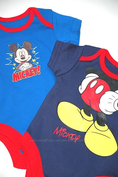 Бодики на 0-3 и 3-6м боди Mickey Mouse Микки Маус