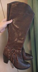 Нові актуальні демісезонні чоботи, натуральна шкіра