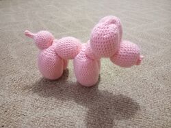 Вязаная игрушка собачка- шарик.