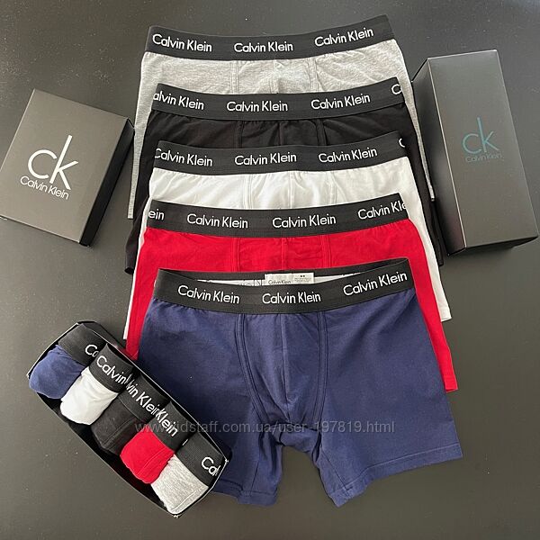 Набор 5 шт. Мужские трусы боксеры Calvin Klein 365 black. Труси боксер
