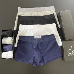 Набор 4 шт. Мужские трусы боксеры Calvin Klein striped. Труси боксери CK.