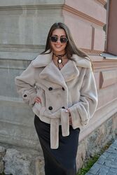 Короткая зимняя шубка из экомеха Mila Nova. Коротка зимова шубка. NEW