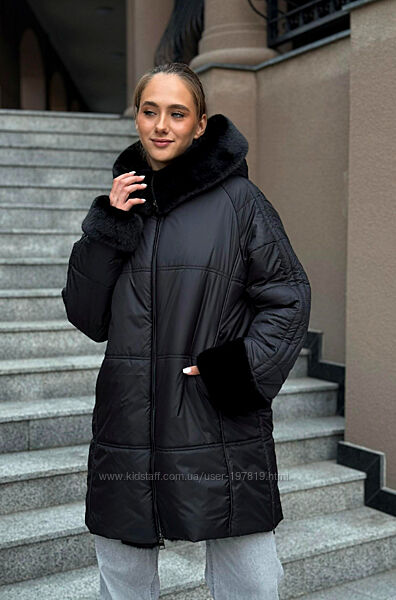 Зимняя куртка с капюшоном ТМ Mila Nova. Зимова куртка з капюшоном Mila Nova