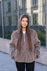 Короткая зимняя шубка из экомеха норки Mila Nova. Коротка зимова шубка. NEW