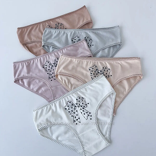 Набор 5 шт. Трусики для девочки 5-13 лет Nicoletta Турция. Труси дівчинці.