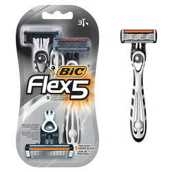Станки для гоління Bic Flex 5, 3 шт. Станки для бритья Bic Flex 5, 3 шт.