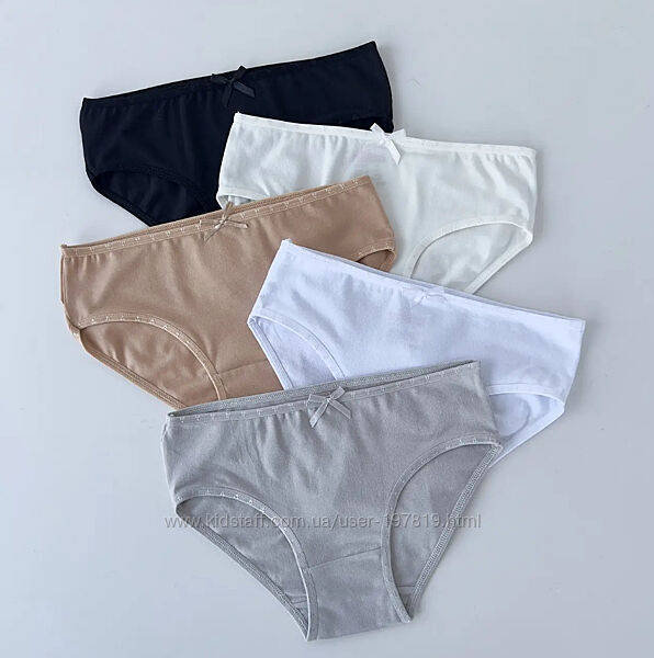 Набор 5 шт. Подростковые трусики девочке 7-15 лет Nicoletta. Труси дівчинці