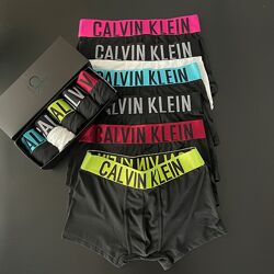 Набор 5 шт. Мужские трусы боксеры Calvin Klein Intense. Боксери білизна CK