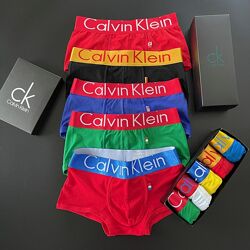 Набор 5 шт. Мужские трусы-боксеры Calvin Klein World. Чоловічі боксери СК.