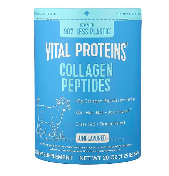 Vital Proteins Collagen. Пептиды коллагена без вкусовых добавок, 567 г. США