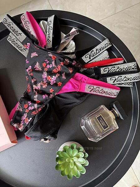 Набір 5 шт. Жіночі стрінги Victorias Secret. Женские трусики Victorias. NEW