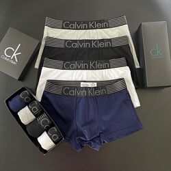 Набор 4 шт. Мужские трусы боксеры Calvin Klein striped. Труси боксери CK.