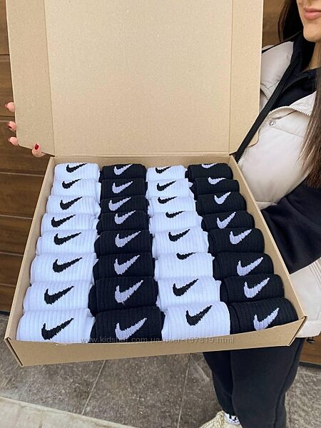 Набір 32 пари. Мега бокс чоловічих високих шкарпеток Nike 36-45. Носки Nike