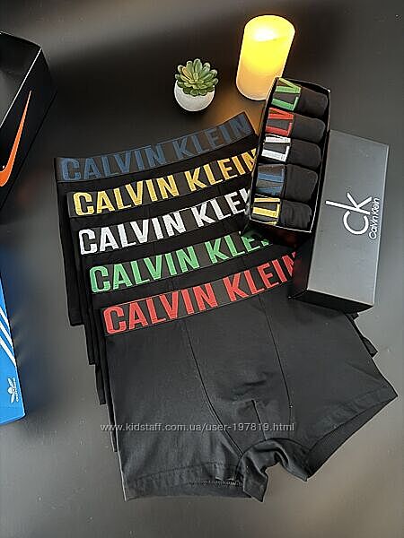 Набор 5 шт. Мужские трусы боксеры Кельвин. Труси боксери. Чоловіча білизна.