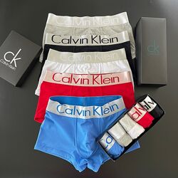Набор 5 шт. Подростковые мужские трусы боксеры Calvin Klein Steel. Боксери.
